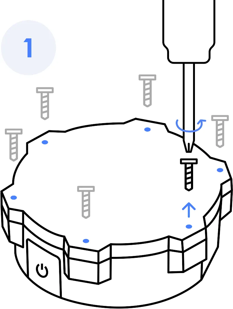 Remplacement de batterie FoxRadar / FoxPressure – ouverture du boîtier