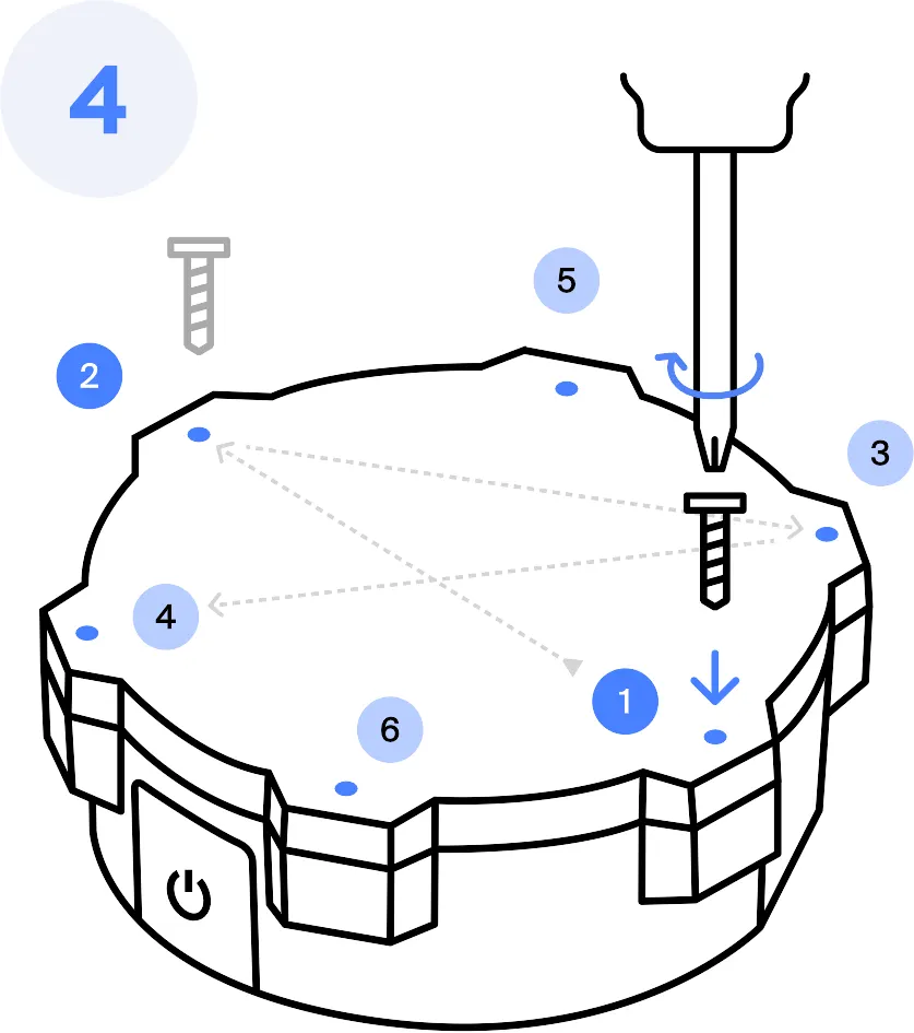 Remplacement de batterie FoxRadar / FoxPressure – revissage du couvercle
